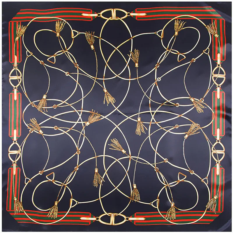 Foulard carré femme à imprimé floral – 90 × 90 cm