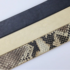 Ceinture en cuir PU motif serpent – Boucle métal