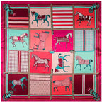 Foulard carré femme à imprimé floral – 90 × 90 cm