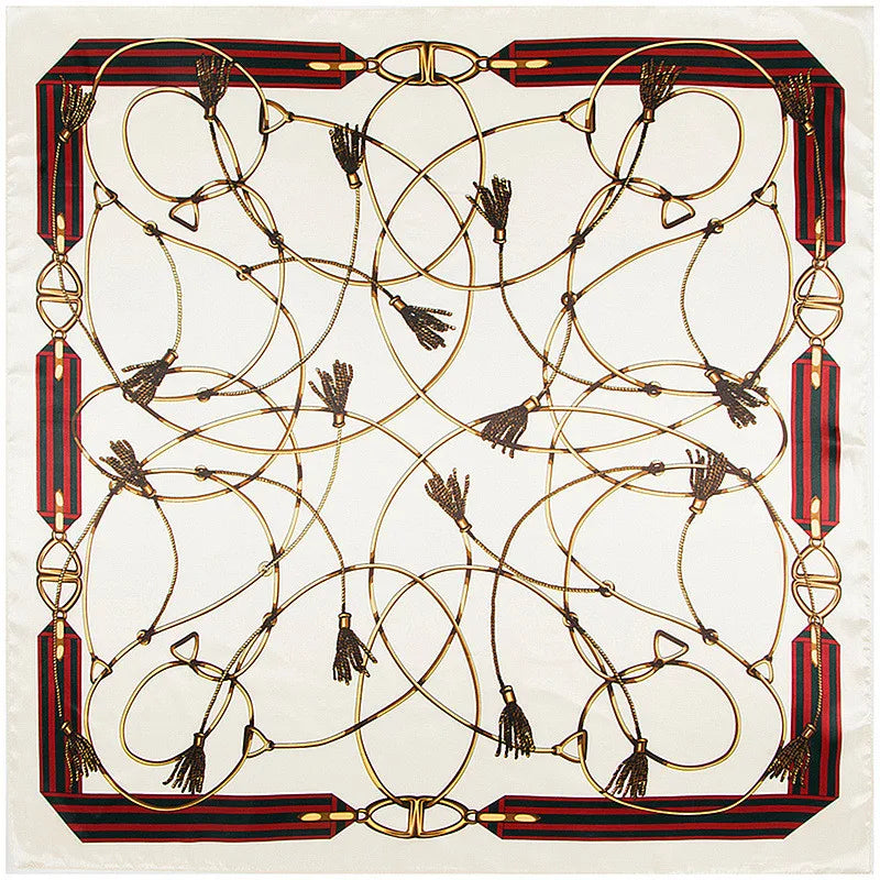 Foulard carré femme à imprimé floral – 90 × 90 cm