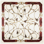Foulard carré femme à imprimé floral – 90 × 90 cm
