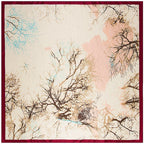 Foulard carré femme à imprimé floral – 90 × 90 cm
