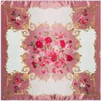 Foulard carré femme à imprimé floral – 90 × 90 cm