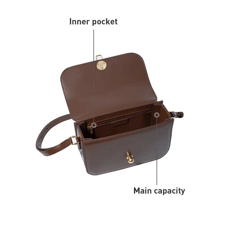 Sac bandoulière cuir PU  LAFESTIN – Structure rigide Fermeture Hasp