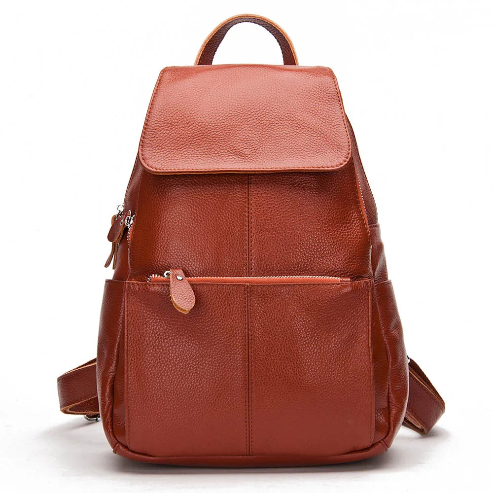 Sac à dos femme en cuir véritable – Anti-Vol, Grande Capacité MYNELIA