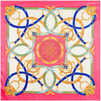 Foulard carré femme à imprimé floral – 90 × 90 cm