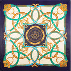 Foulard carré femme à imprimé floral – 90 × 90 cm