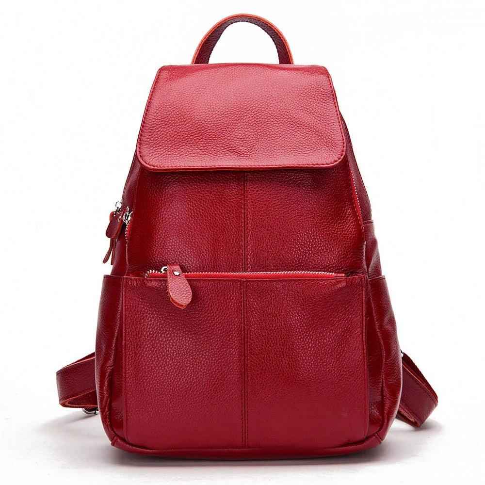 Sac à dos femme en cuir véritable – Anti-Vol, Grande Capacité MYNELIA