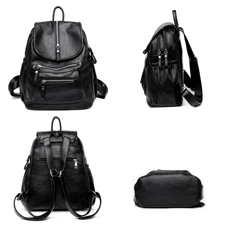 Sac à dos vintage Femme – Simili-Cuir PU Rivets Style Fashion