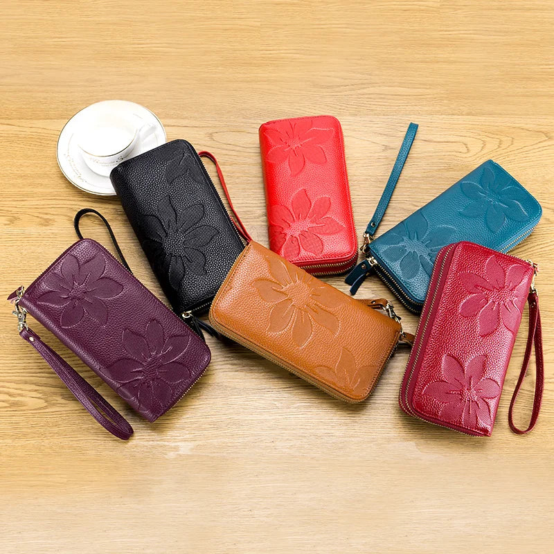 Portefeuille cuir – Double zip & Protection RFID