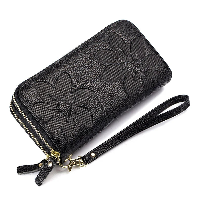 Portefeuille cuir – Double zip & Protection RFID