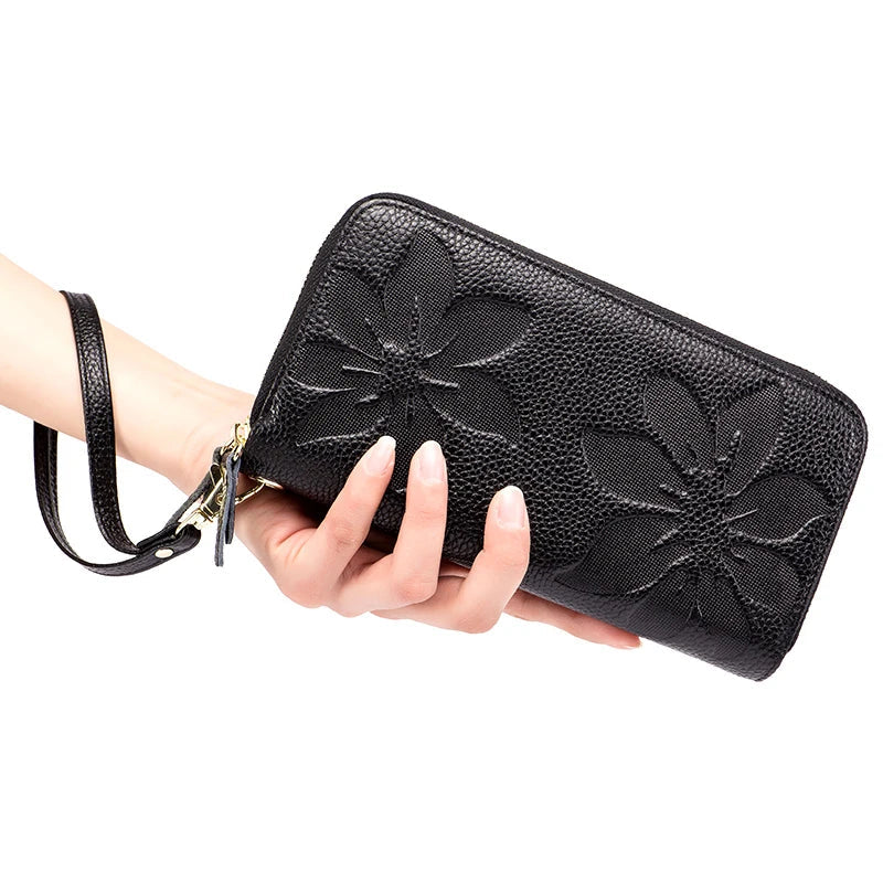 Portefeuille cuir – Double zip & Protection RFID