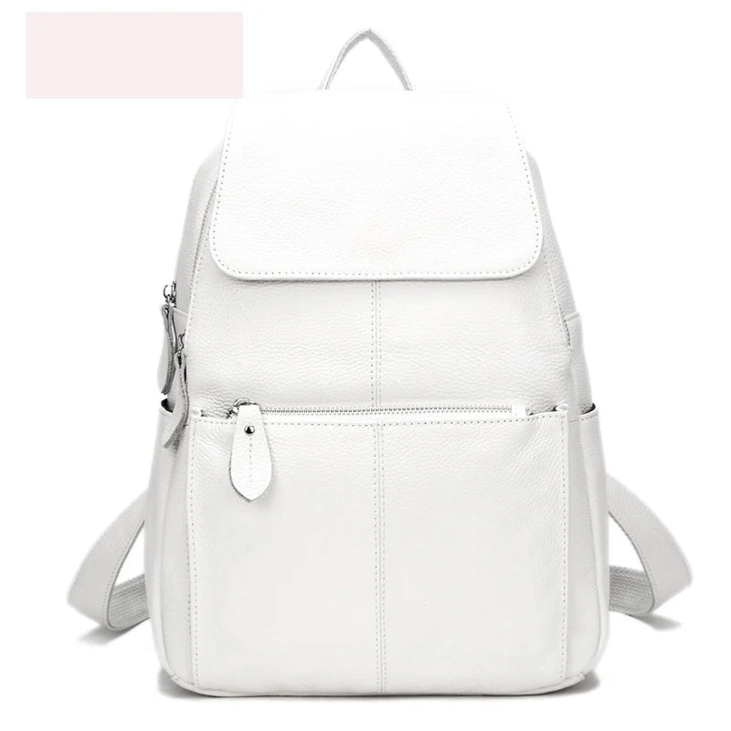 Sac à dos femme en cuir véritable – Anti-Vol, Grande Capacité MYNELIA