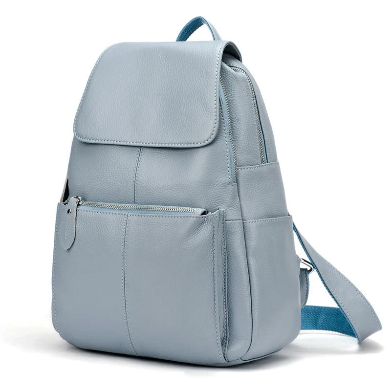 Sac à dos femme en cuir véritable – Anti-Vol, Grande Capacité MYNELIA