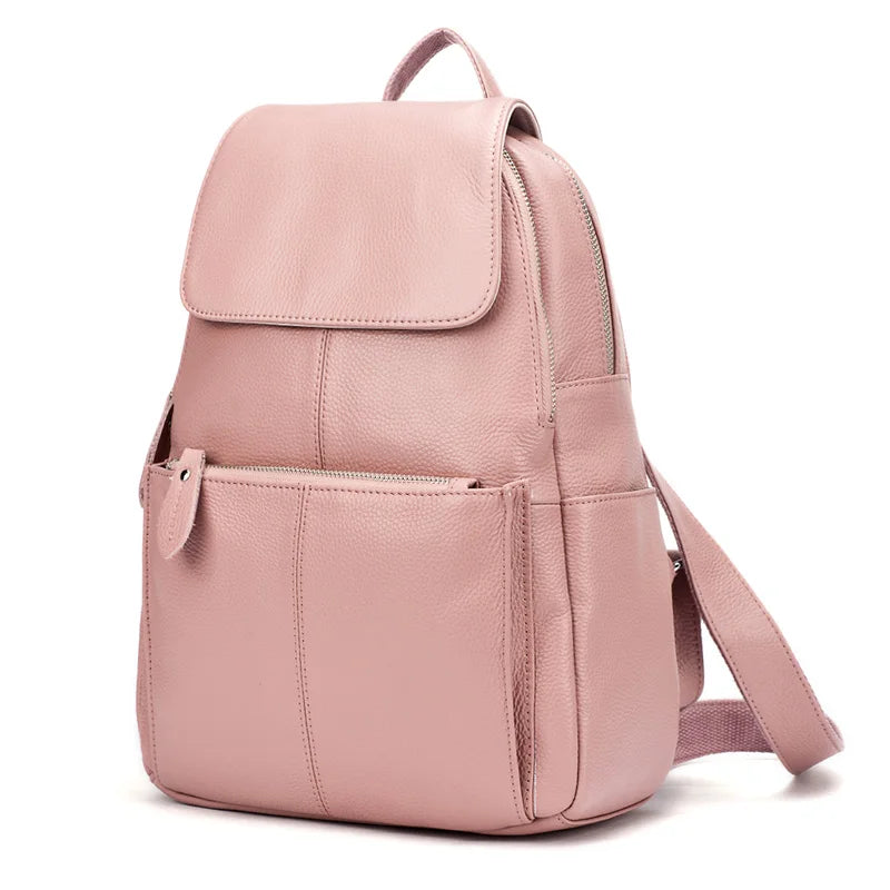 Sac à dos femme en cuir véritable – Anti-Vol, Grande Capacité MYNELIA