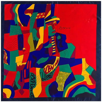 Foulard carré femme à imprimé floral – 90 × 90 cm