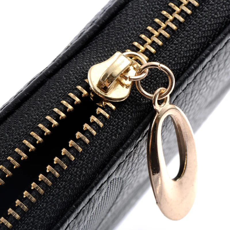 Portefeuille long Femme en cuir Véritable – Zippé, Floral & Multifonction MYNELIA