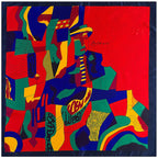 Foulard carré femme à imprimé floral – 90 × 90 cm