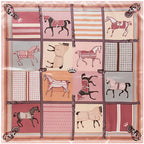 Foulard carré femme à imprimé floral – 90 × 90 cm