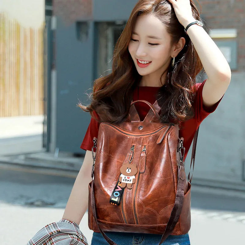 Sac à dos cuir Souple femme — L’Essentiel Raffiné MYNELIA