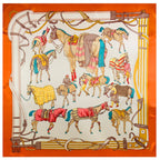 Foulard carré femme à imprimé floral – 90 × 90 cm