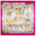 Foulard carré femme à imprimé floral – 90 × 90 cm