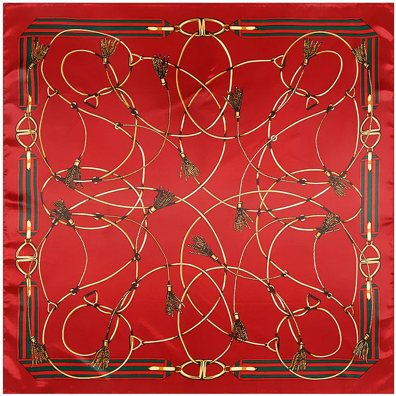 Foulard carré femme à imprimé floral – 90 × 90 cm
