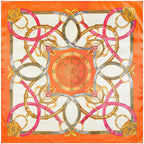 Foulard carré femme à imprimé floral – 90 × 90 cm