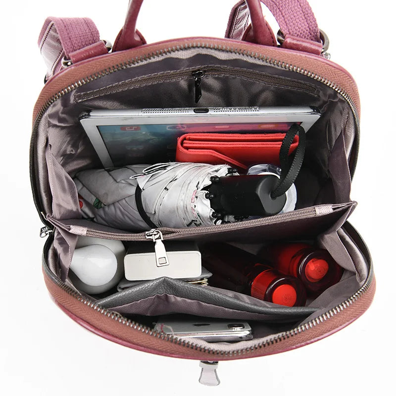 Sac à dos Cuir PU Femme – Grand Format Mode & Voyage MYNELIA