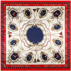 Foulard carré femme à imprimé floral – 90 × 90 cm