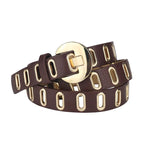 Ceinture en Cuir PU Style Grunge Punk – Boucle alliage, Longueurs ajustables