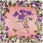 Foulard carré femme à imprimé floral – 90 × 90 cm