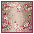 Foulard carré femme à imprimé floral – 90 × 90 cm
