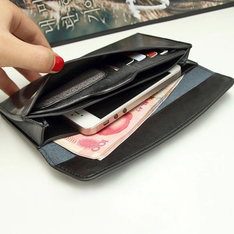Portefeuille long femme en cuir de Vache – Fin, Multicartes & Élégant MYNELIA