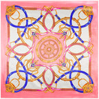 Foulard carré femme à imprimé floral – 90 × 90 cm