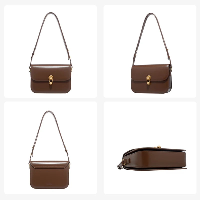 Sac bandoulière cuir PU  LAFESTIN – Structure rigide Fermeture Hasp