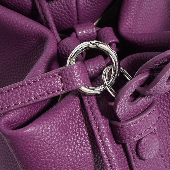 Sac bucket en cuir véritable souple – Doublure cuir