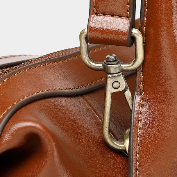 Sac bowling femme en cuir véritable – Style vintage