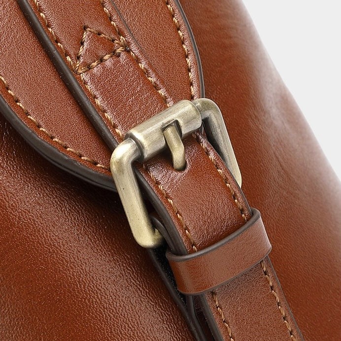 Sac bowling femme en cuir véritable – Style vintage