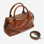 Sac bowling femme en cuir véritable – Style vintage