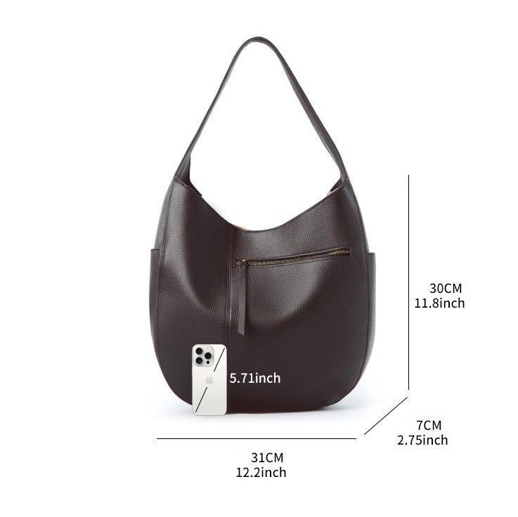 Grand sac Hobo  cuir véritable Femme – Style Européen Chic