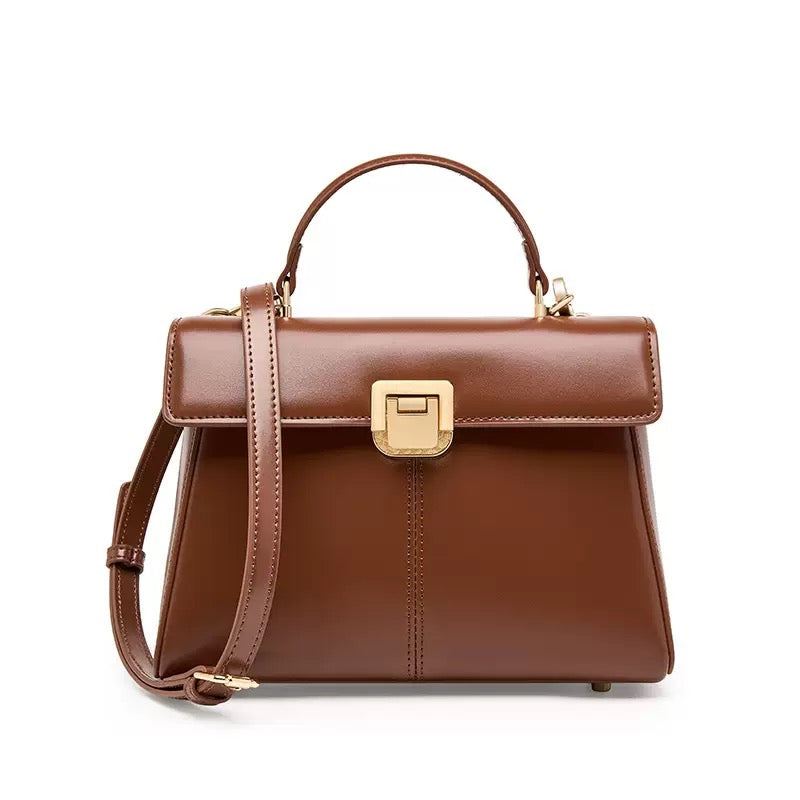 2026 neue Hufeisenschnalle Pendeln Echtleder Tasche Handtasche Einzelschulter große quadratische Umhängetaschen