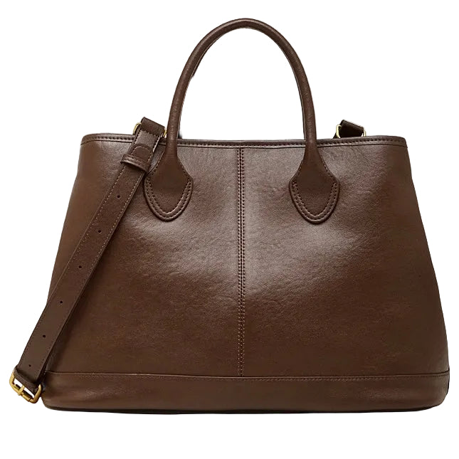 Sac à main tote en cuir véritable avec rivets -Grande Capacité, Style Vintage MYNELIA
