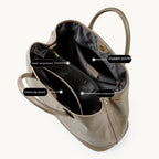 Sac à main tote en cuir véritable avec rivets -Grande Capacité, Style Vintage MYNELIA