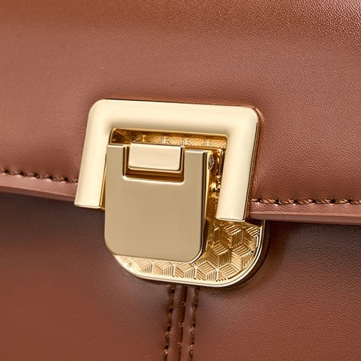 2026 neue Hufeisenschnalle Pendeln Echtleder Tasche Handtasche Einzelschulter große quadratische Umhängetaschen