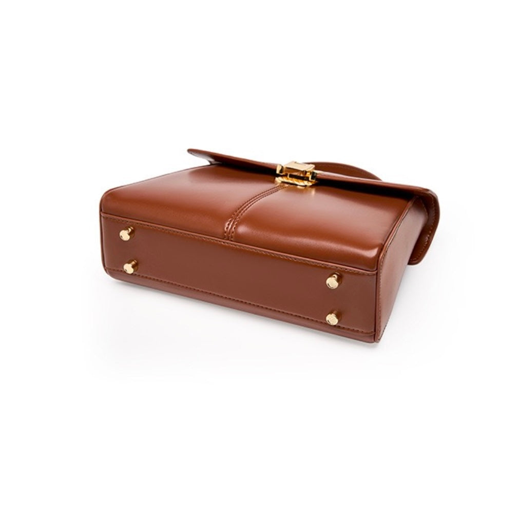 2026 neue Hufeisenschnalle Pendeln Echtleder Tasche Handtasche Einzelschulter große quadratische Umhängetaschen