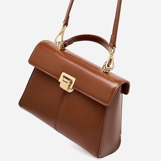 2026 neue Hufeisenschnalle Pendeln Echtleder Tasche Handtasche Einzelschulter große quadratische Umhängetaschen