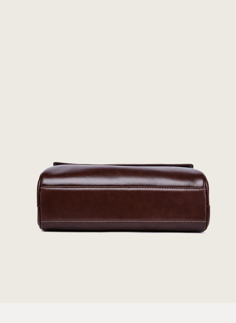 Sac Satchel en Cuir Véritable Souple Minimaliste