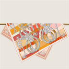 Foulard Carré en Soie Twill – Imprimé Recto-Verso 90×90 cm MYNELIA