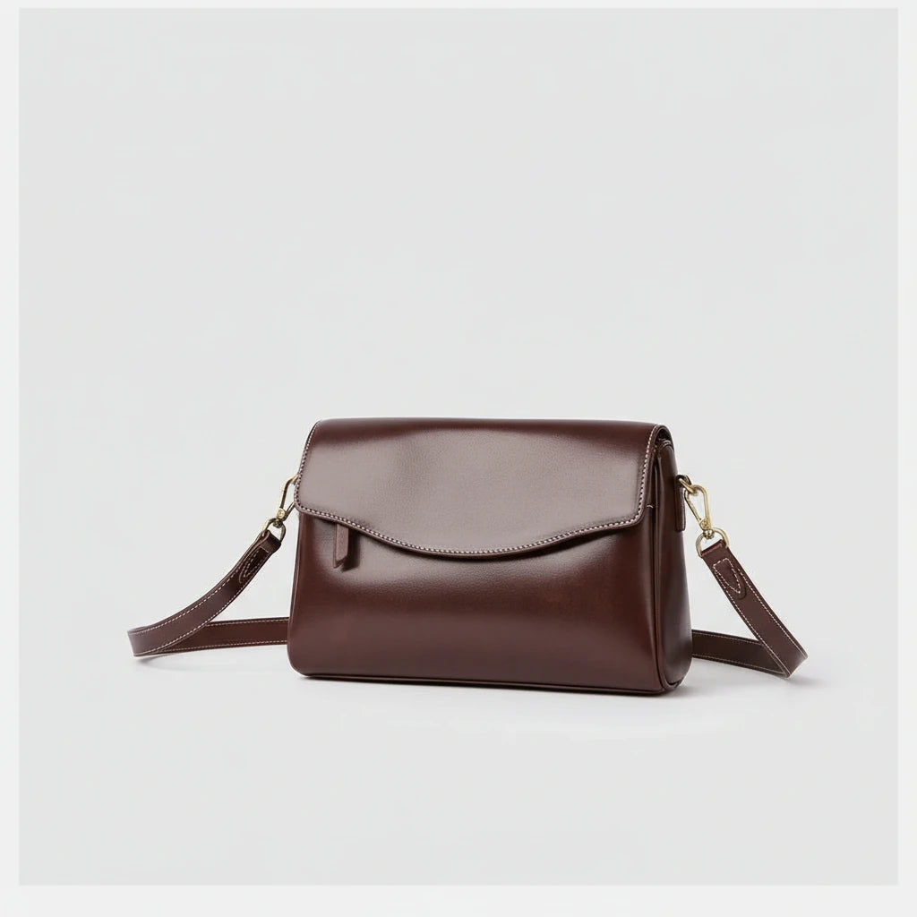Sac Satchel en Cuir Véritable Souple Minimaliste